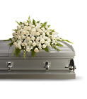 Silken Serenity Half Casket Spray